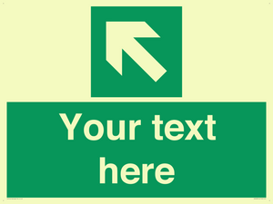 Custom Arrow Top Left Sign